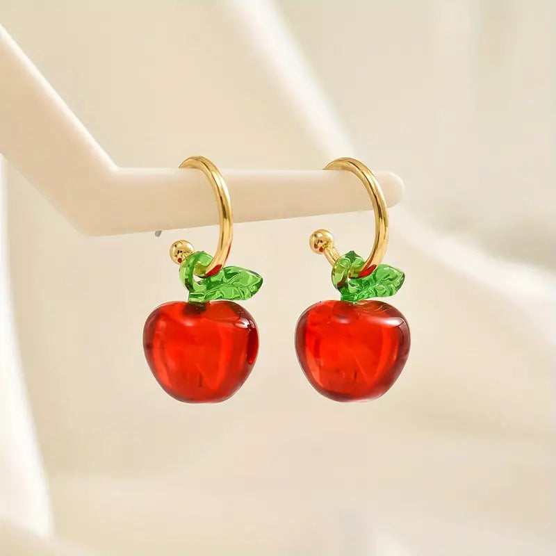Wholesale Apple resin earrings